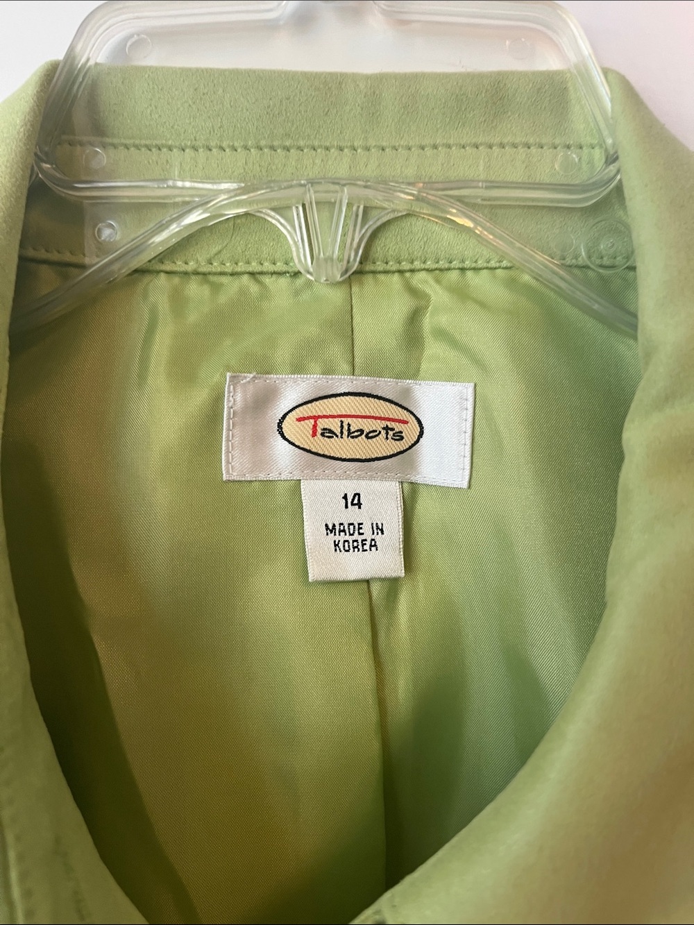 Talbots Light Green Tailored Button-Front Jacket - Picture 2 of 10